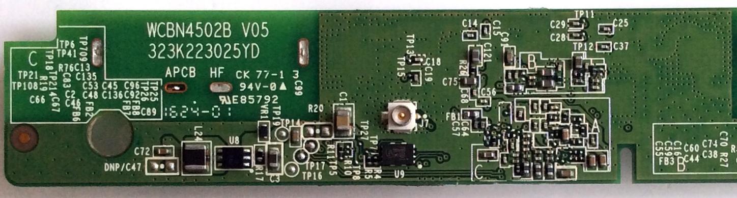 MODULO DE WI-FI PARA TV / VIZIO 317GWFBT606LON0VIZ / WCBN4502B / 323K223025YD / MODELO E65-E1 LTMWVKBS / E50X-E1 LTMWVJBS	 - Imagen 2