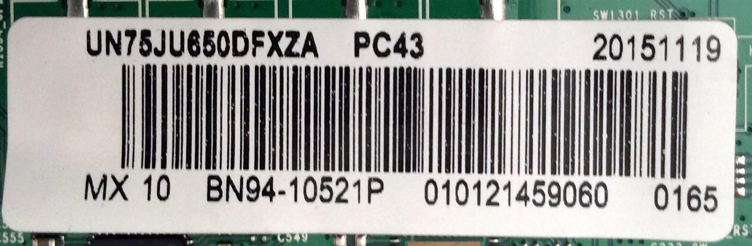 MAIN / SAMSUNG BN94-10521P / BN97-10062K / BN41-02344D / MODELO UN75JU650DFXZA UD04 / PARTES SUSTITUTAS BN94-08614B / BN94-09019W / BN94-10521P / PANEL CY-GJ075HGLV9H - Imagen 2