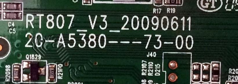 MAIN / PROSCAN 9RE01M5380LNA2-A1 / RT807_V3_20090611 / 20-A5380---73-00 / MODELO 40LC45Q / PANEL V400H1-L01 REV C1 - Imagen 3