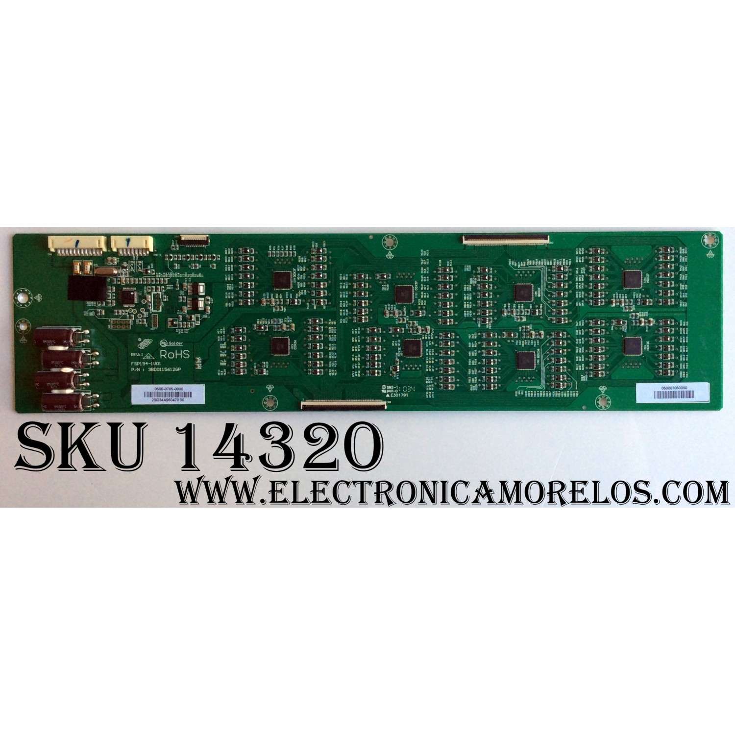 LED DRIVER PARA TV VIZIO / NUMERO DE PARTE 050007050080 / 3BD0115612GP / 0500-0705-0080 / FSP194-1V01 / PANEL'S LC550DUS (SC)(M1) / LC550DUS (SC)(M3) / MODELO XVT3D554SV / XVT3D554SV LAPPGP / XVT3D554SV LAPPGPBL