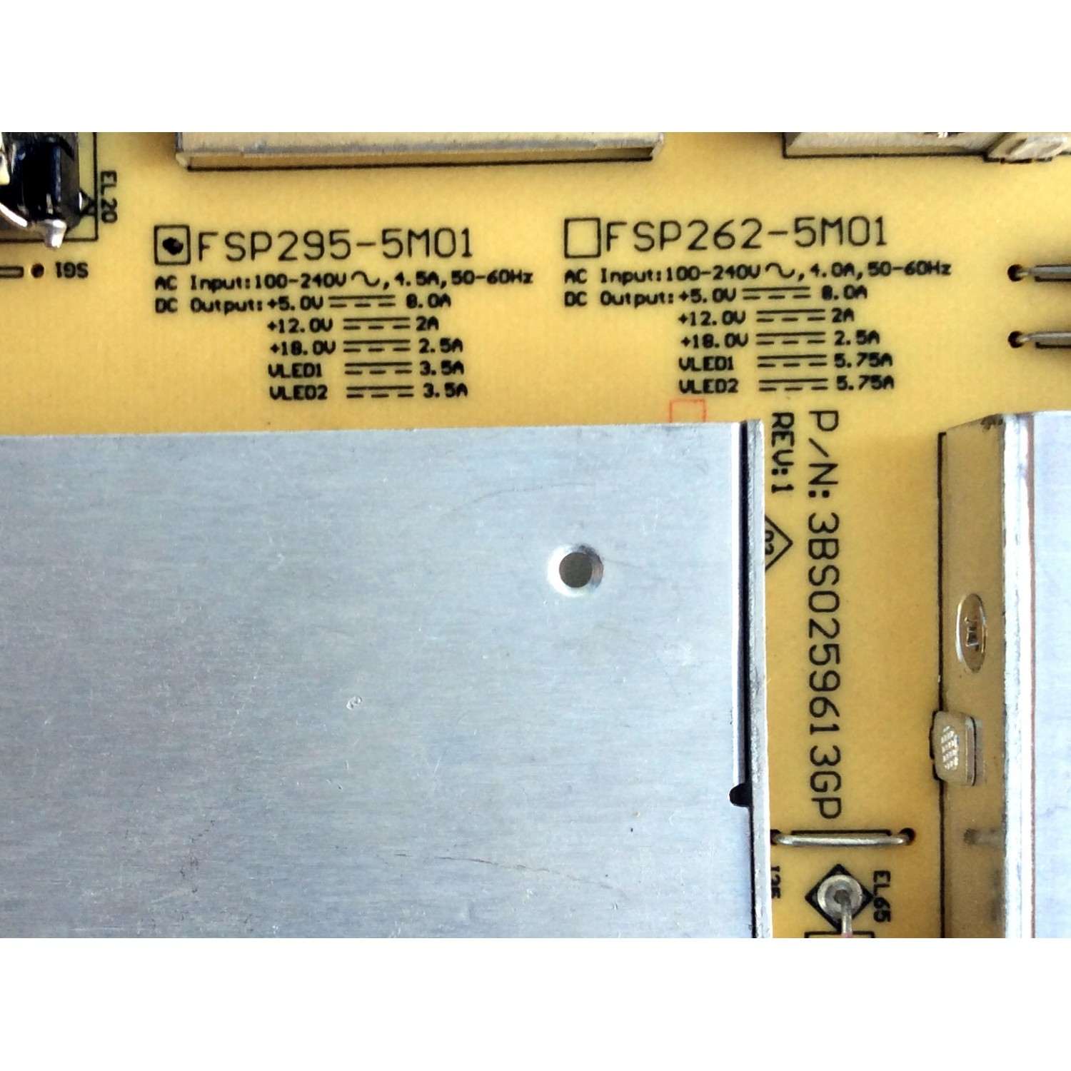 FUENTE DE PODER PARA TV VIZIO / NUMERO DE PARTE 0500-0505-0870 / FSP295-5M01 / 050005050870 / 3BS0259613GP / PANEL'S LC550DUS (SC)(M1) / LC550DUS (SC)(M3) / MODELO XVT3D554SV / XVT3D554SV LAPPGP / XVT3D554SV LAPPGPBL - Imagen 2
