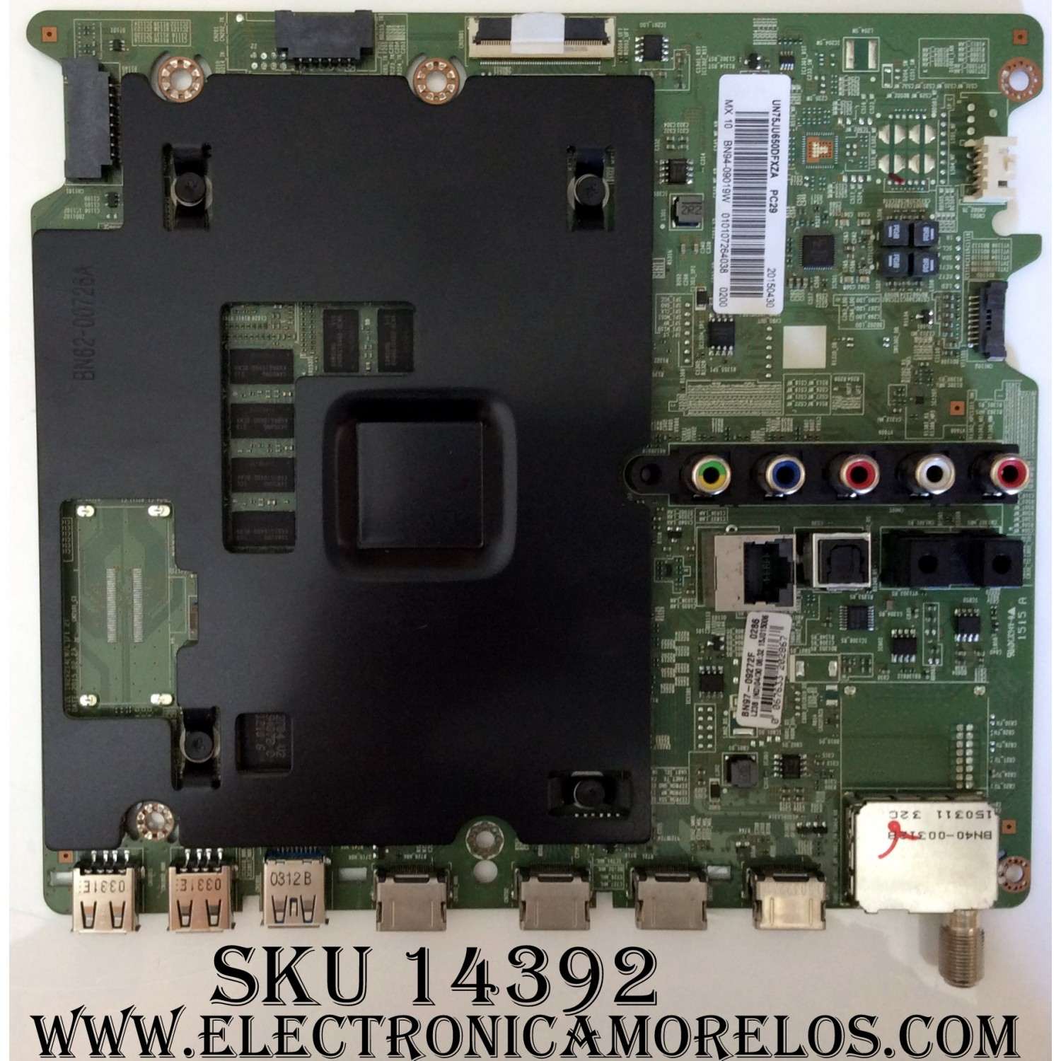 MAIN / SAMSUNG BN94-09019W / BN97-09272F / BN41-02344B / MODELO UN75JU650DFXZA TD01 / UN75JU650DFXZA UD02 / UN75JU650DFXZA UD04 / PARTES SUSTITUTAS BN94-10056J / BN94-08614B / BN94-10521P / PANEL  CY-GJ075HGLV1H