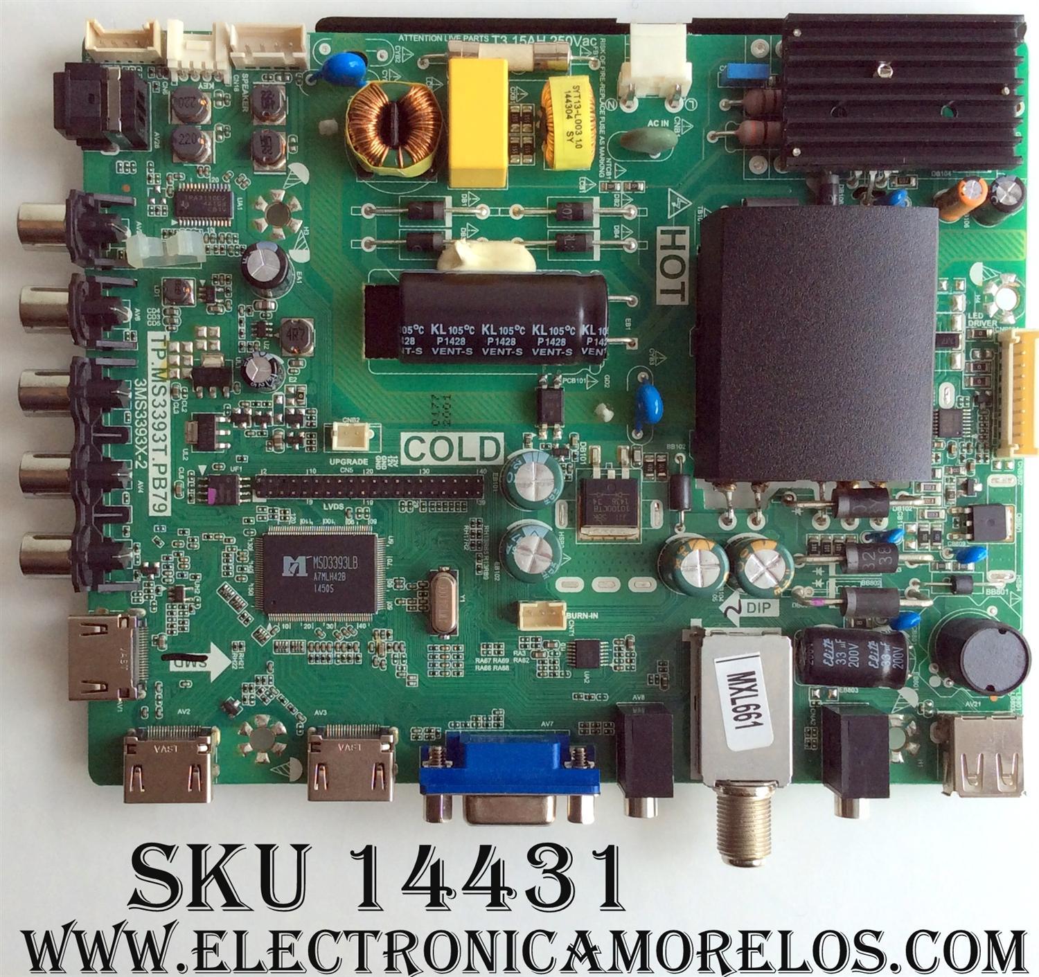 MAIN / FUENTE / (COMBO) / B15010177 / TP.MS3393T.PB79 / 02-SHS39A-C002000