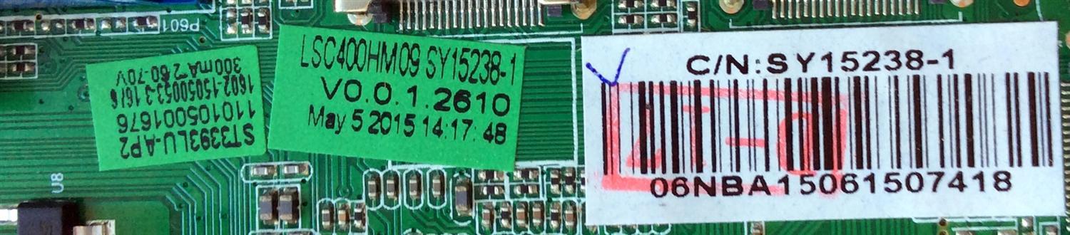 MAIN / FUENTE / (COMBO) / ELEMENT SY15238-1 / ST3393LU-AP2 / LSC400HM09 / MODELO ELEFW408 F5G0M	 - Imagen 2