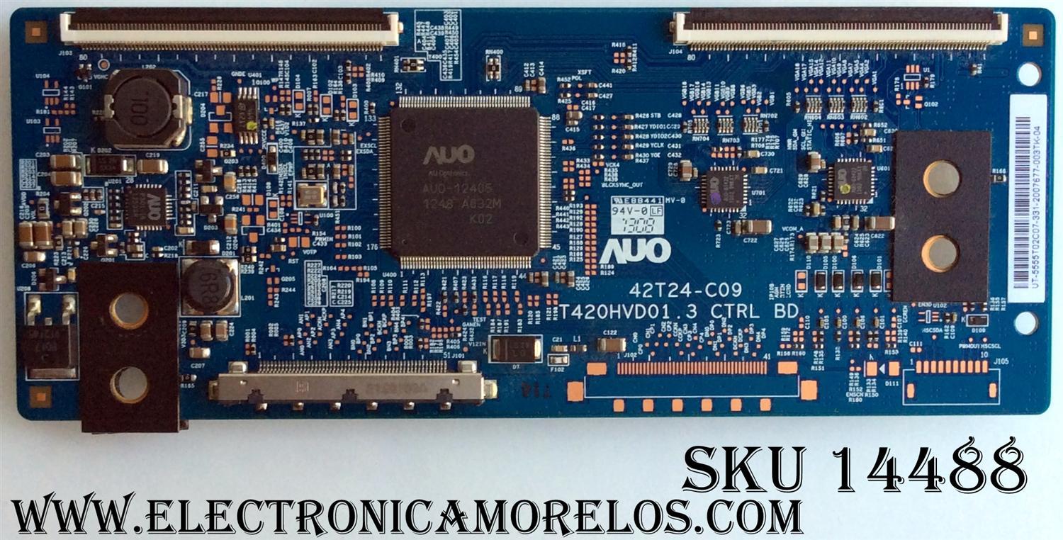 T-CON / VIZIO 55.55T02.C07 / 5555T02C07 / 42T24-C09 / T420HVD01.3 / MODELO E551D-A0 LAQAOBAPV / E551D-A0 LATAOBAP	