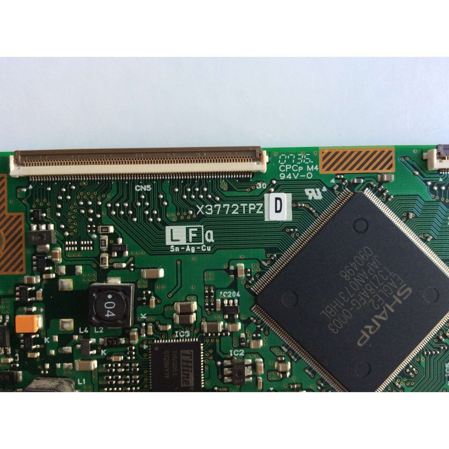 T-CON / SHARP CPWBX3772TPZD / X3772TPZD / MODELO LC-37D43U / PANEL LK370T3LZ6CX - Imagen 2