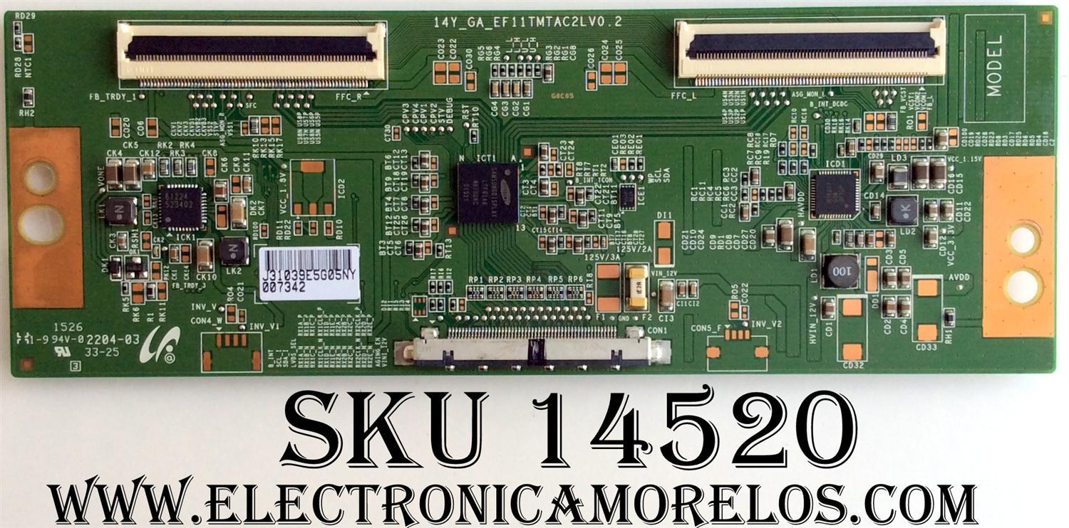 T-CON / RCA  / 31039E / LJ94-31039E / 14Y_GA_EF11TMTAC2LV0.2 / MODELO LED32C45RQ