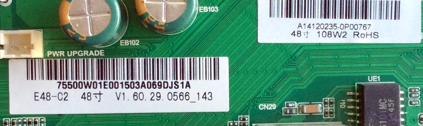 MAIN / VIZIO A14120235 / 75500W01E001 / TP.MT5580.PC76 / MODELO E48-C2 LWZQSGAR / E48-C2 LWZQSGBR / PANEL LSC480HN03-001  - Imagen 2
