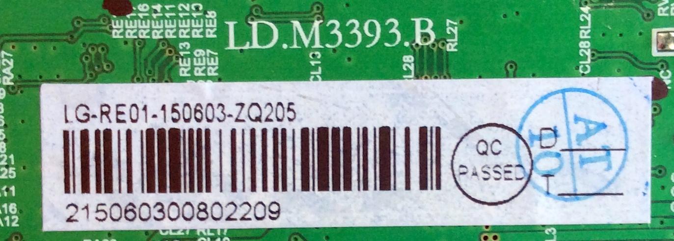 MAIN PARA TV RCA / NUMERO DE PARTE 40GE01M3393LNA23-C4 / LD.M3393.B / LG-RE01-150603-ZQ205 / MODELO LED40G45RQD 5511-LD40G45-C4 - Imagen 3