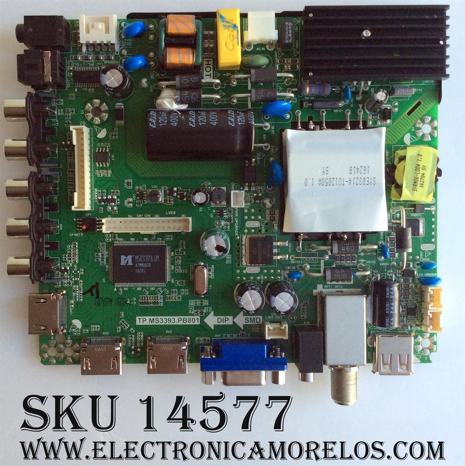 MAIN / FUENTE / (COMBO) / ELEMENT SY16200-1 / K16060707 / TP.MS3393.PB801 / VER:32d0 20160614_143921 / MODELO ELEFW5016 G6C0M / ELEFW5016 J6C0M / PANEL V500HJ1-PE8