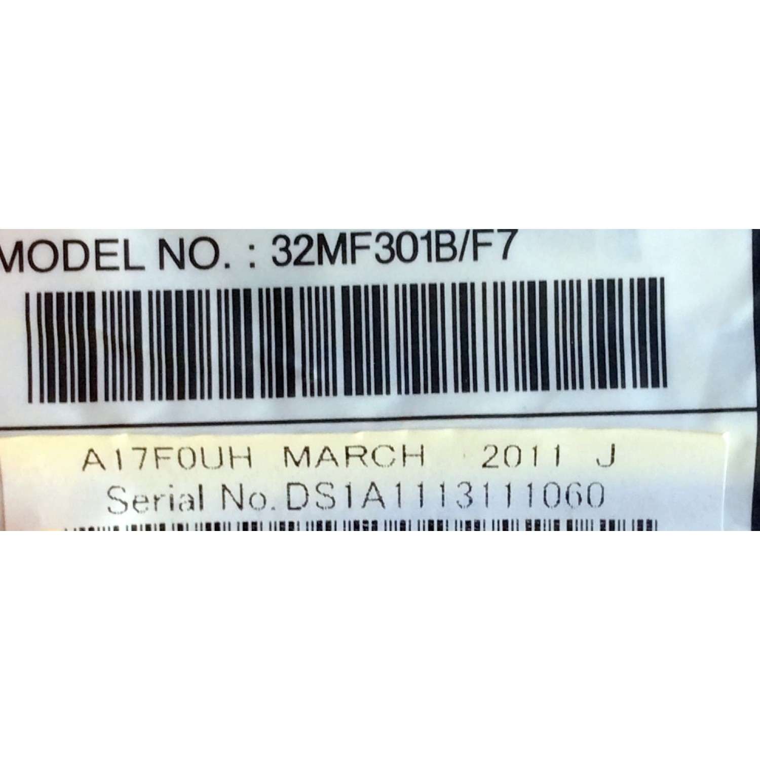 MAIN / MAGNAVOX A17F0MMA-001-DM / A17F0UH / BA17F1G0401 1 / MODELO 32MF301B / F7 DS1 / 32MF301B / F7 DS2 / PANEL UK32MXB - Imagen 3