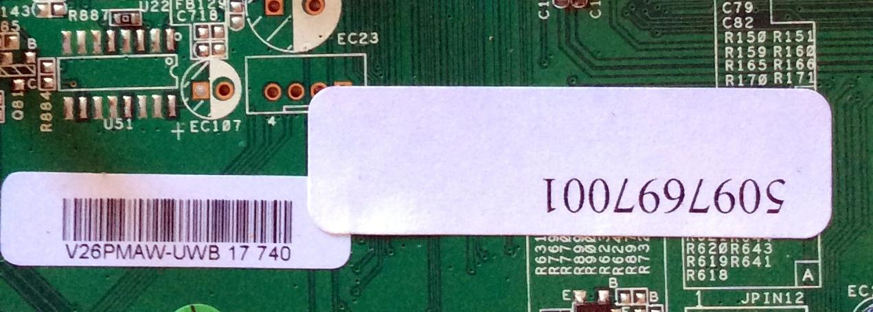 MAIN / WESTINGHOUSE 5097697001 / PWB1138-02 / MODELO SK-26H240S TW-50303-C026A / SK-26H520S TW-50203-C026A / PANEL V260B1-L01 REV C2	 - Imagen 3