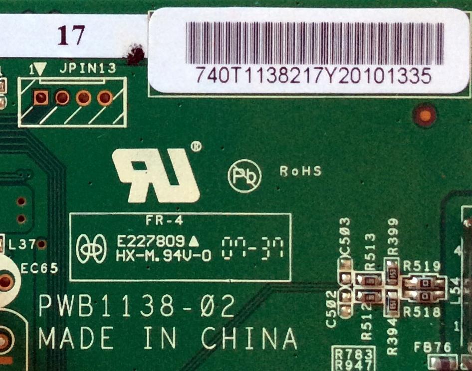 MAIN / WESTINGHOUSE 5097697001 / PWB1138-02 / MODELO SK-26H240S TW-50303-C026A / SK-26H520S TW-50203-C026A / PANEL V260B1-L01 REV C2	 - Imagen 2
