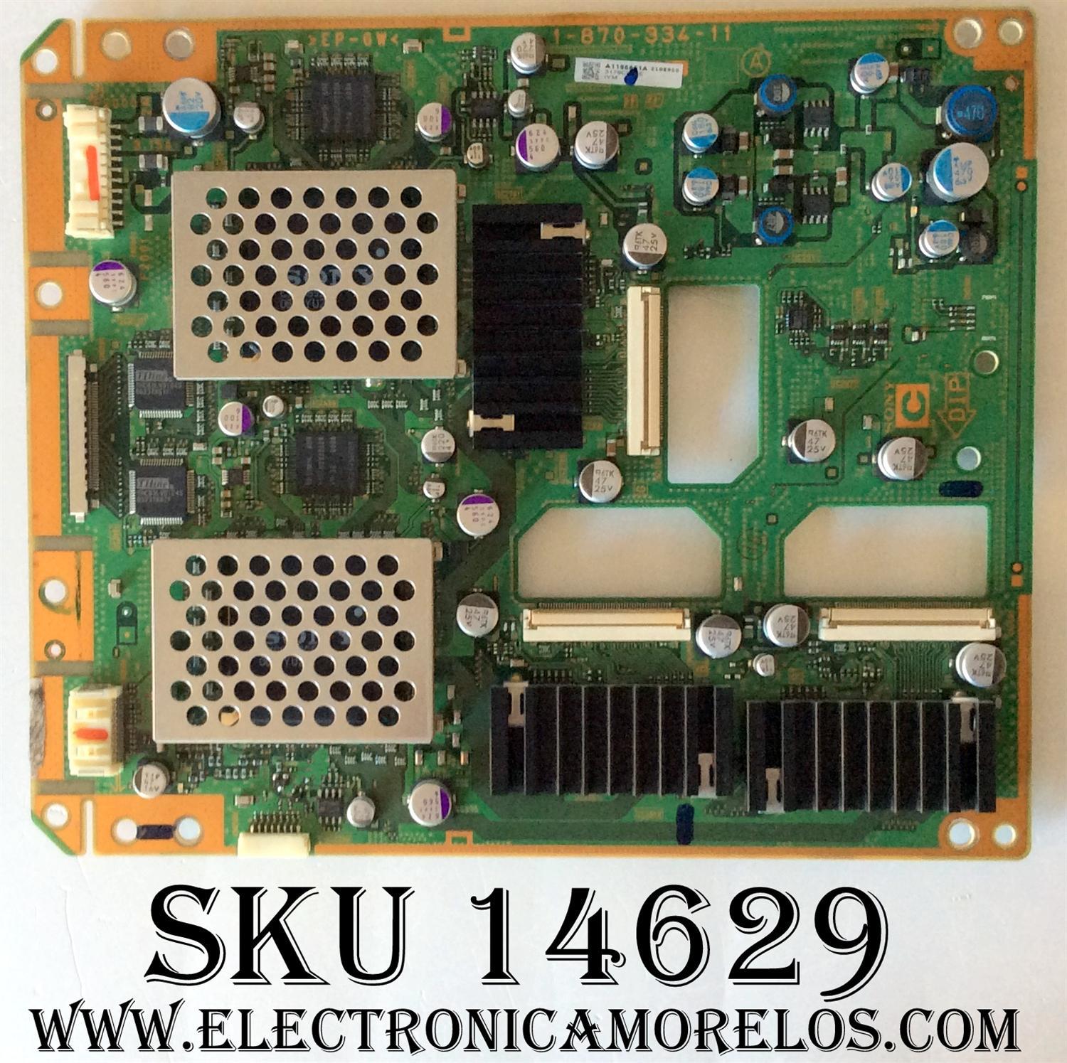 MAIN / SONY A-1186-651-A / A1186651A / 1-870-334-11 / MODELO KDS-50A2000	