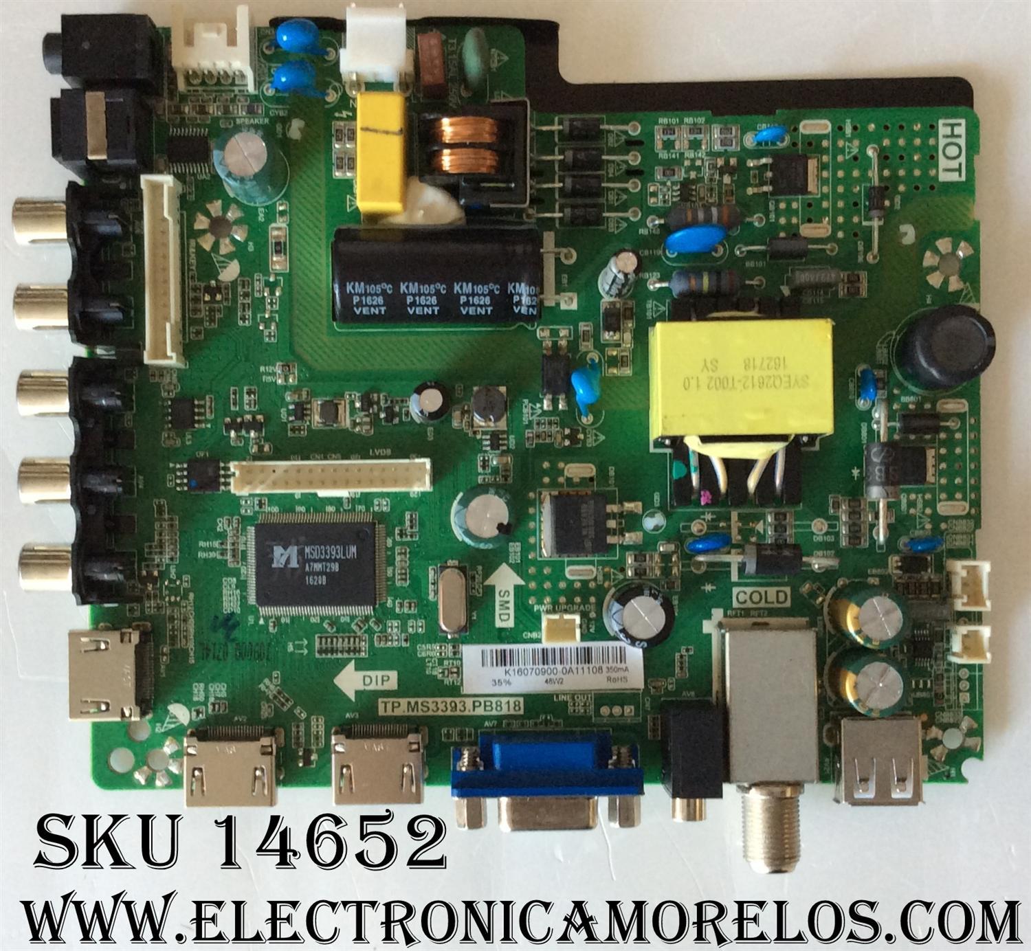 MAIN  / K16070900 / TP.MS3393.PB818 / 34016251