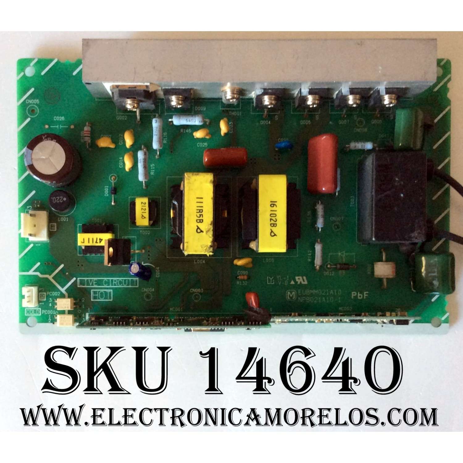 BALASTRA DE LAMPARA / PANASONIC EUBMM021A10 / NPB021A10-1 / MODELO PT-56DLX25 / PT-56DLX75 / PT-61DLX25 / PT-61DLX75	