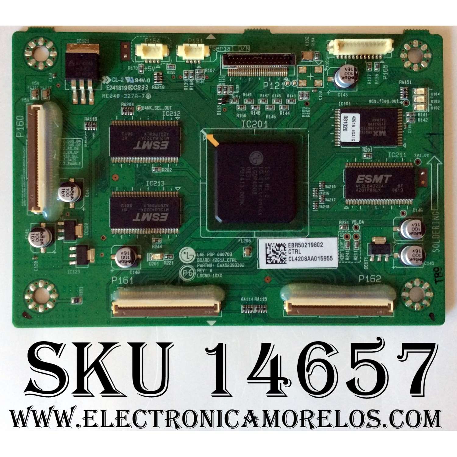MAIN LOGICA / VIZIO EBR50219802 / EAX52393302 / MODELO V420H1 / VP422HDTV10A / PANEL PDP42G1T245 / PDP42G1XXXX	