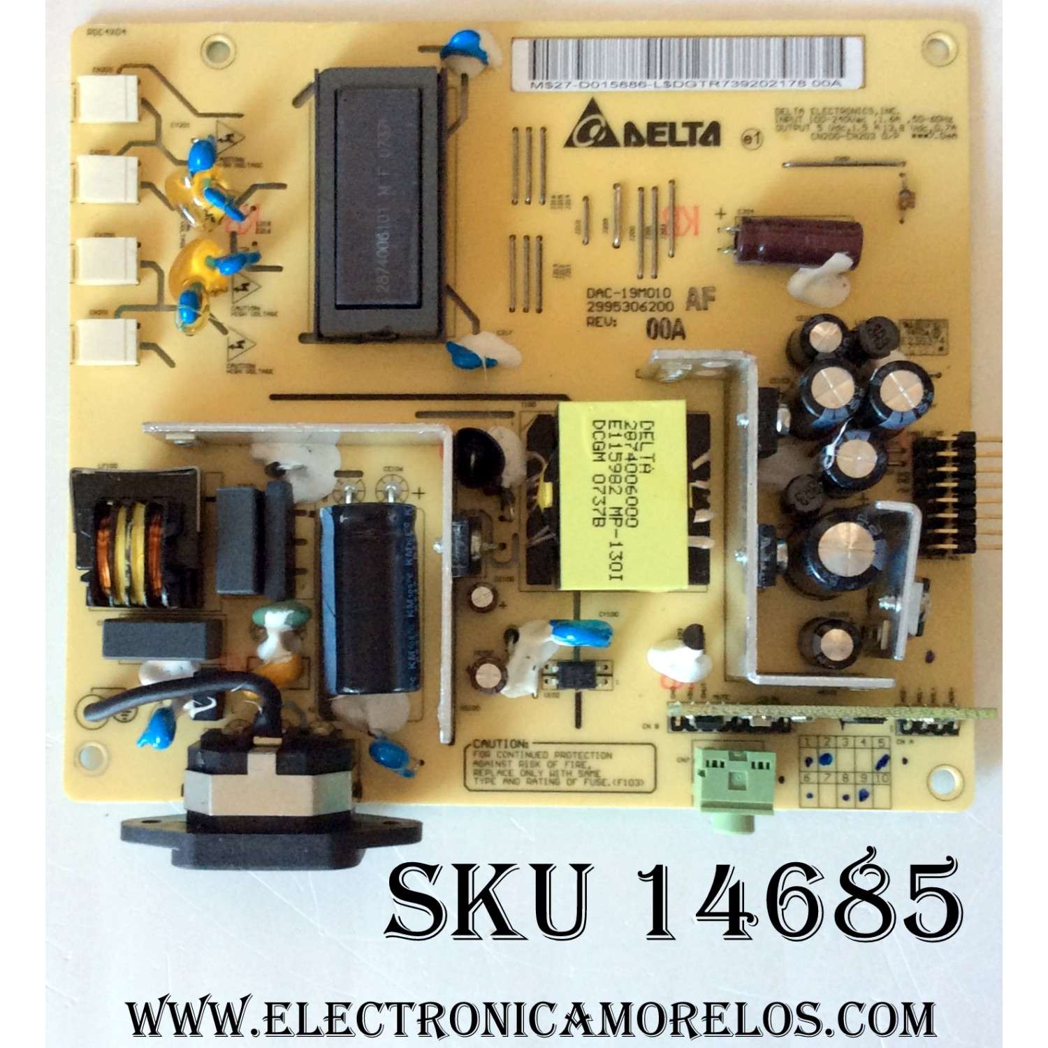 FUENTE DE PODER / VIEWSONIC 27-D015886 / DAC-19M010 / 2995306200 / MODELO VG2230WM / PANEL A220Z1-H01	