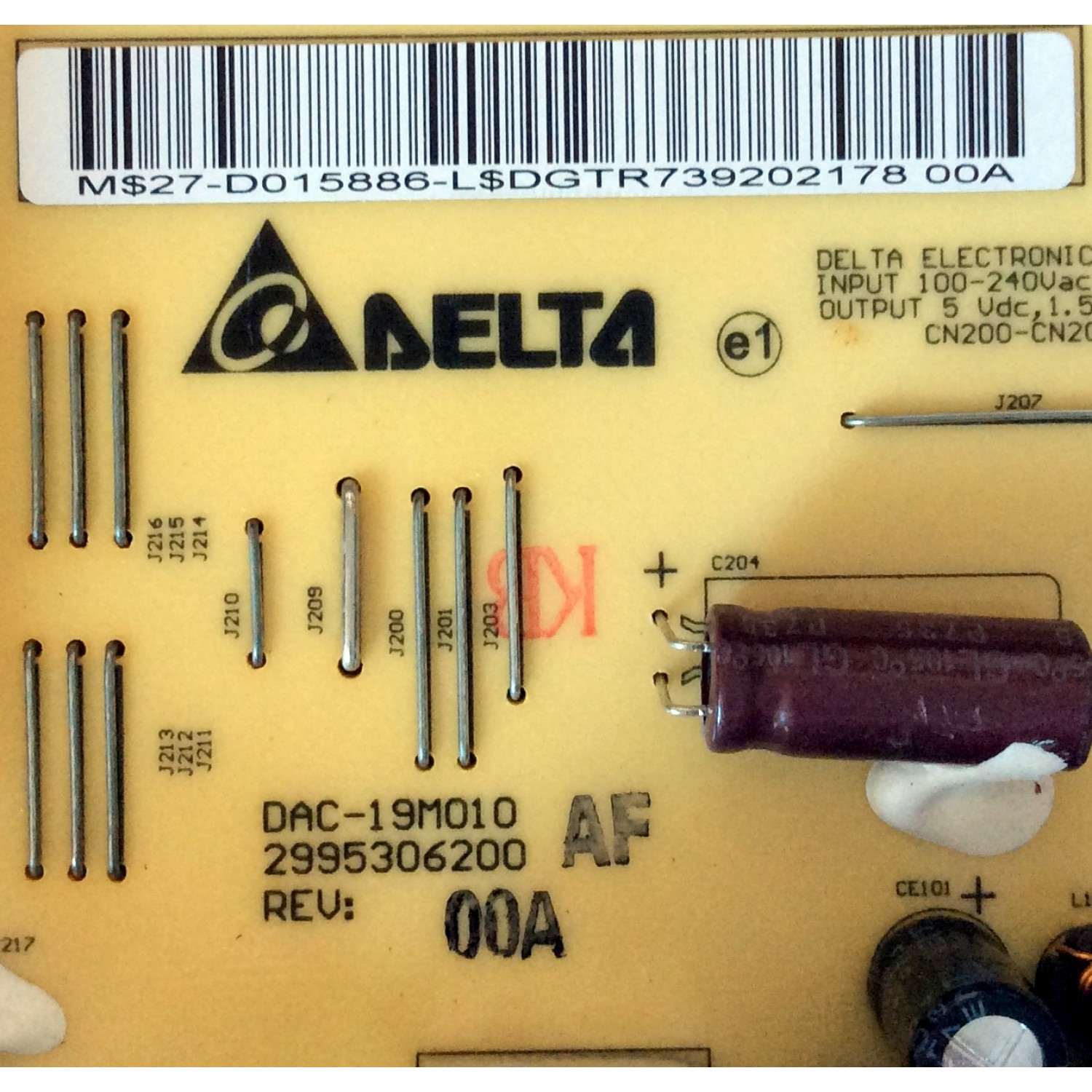 FUENTE DE PODER / VIEWSONIC 27-D015886 / DAC-19M010 / 2995306200 / MODELO VG2230WM / PANEL A220Z1-H01	 - Imagen 2