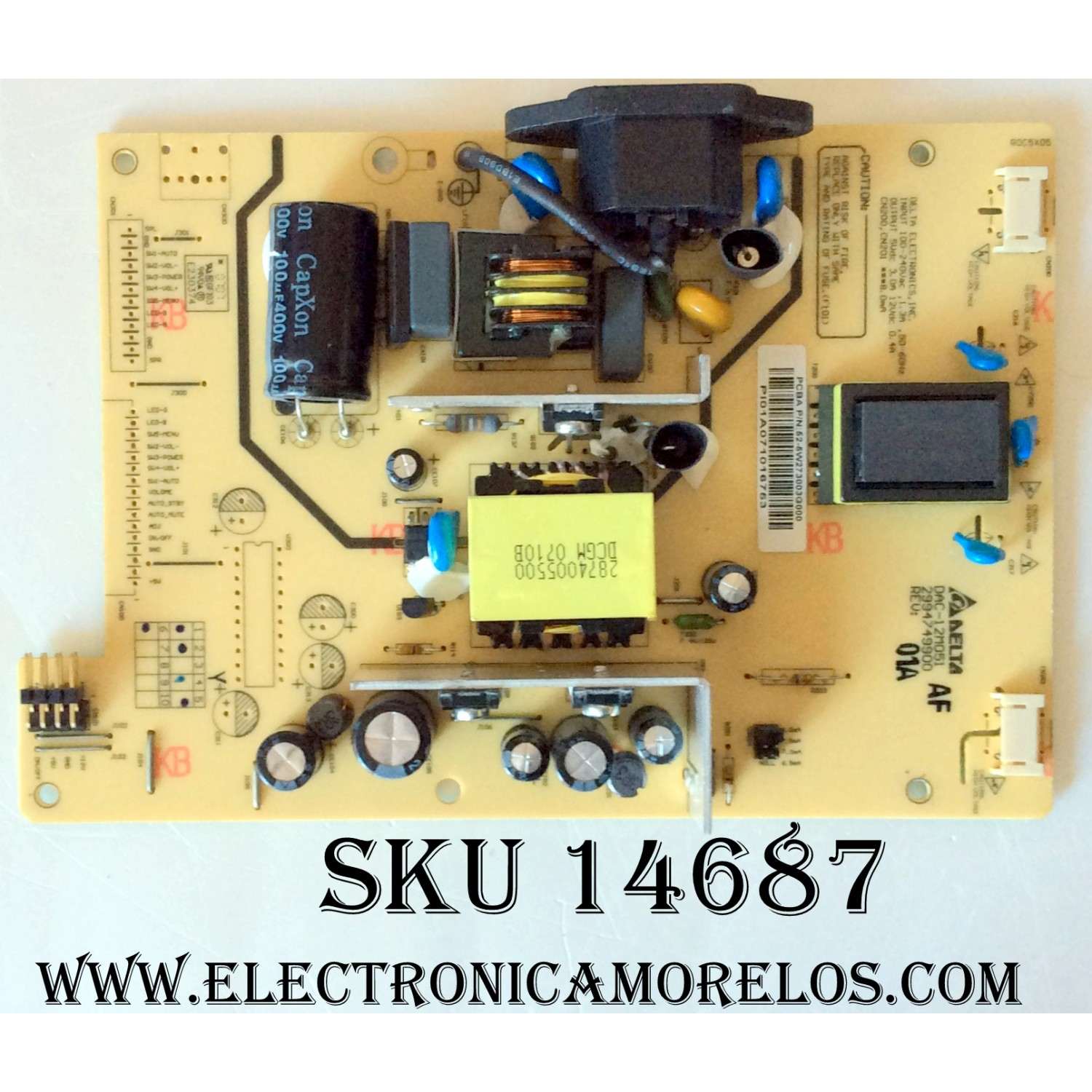 FUENTE DE PODER / HANNSG 52-5W273003G000 / DAC-12M051 / 2994749900 / MODELO HW173D HSG1027 / PANEL HSD170MGW1-A00 Rev:1	