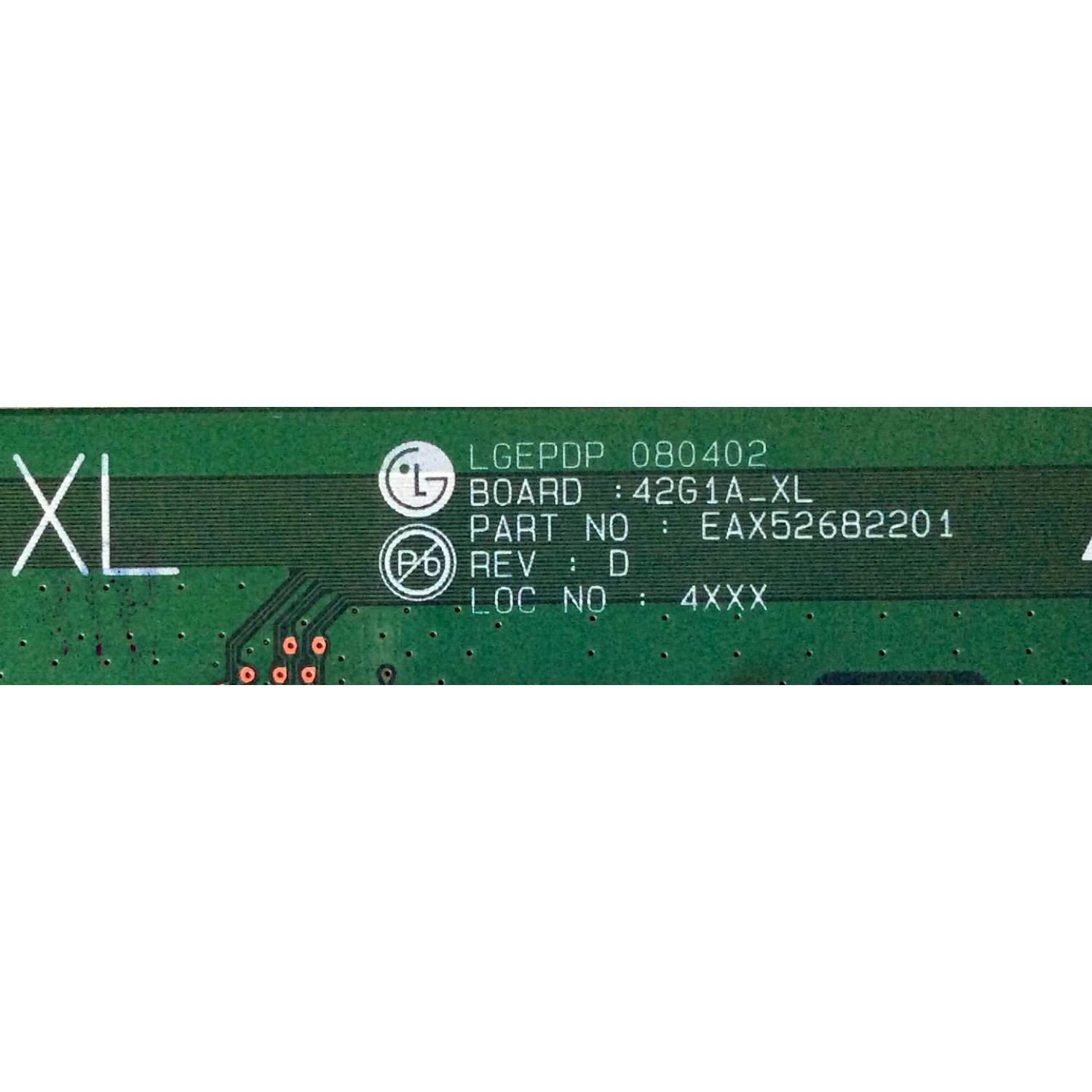 XL BUFFER / LG EBR50222102 / EAX52682201 / XRLBT / 42G1A_XL / LGEPDP 080402 / MODELO VP422HDTV10A / PANEL PDP42G1T245 / PDP42G1XXXX - Imagen 2