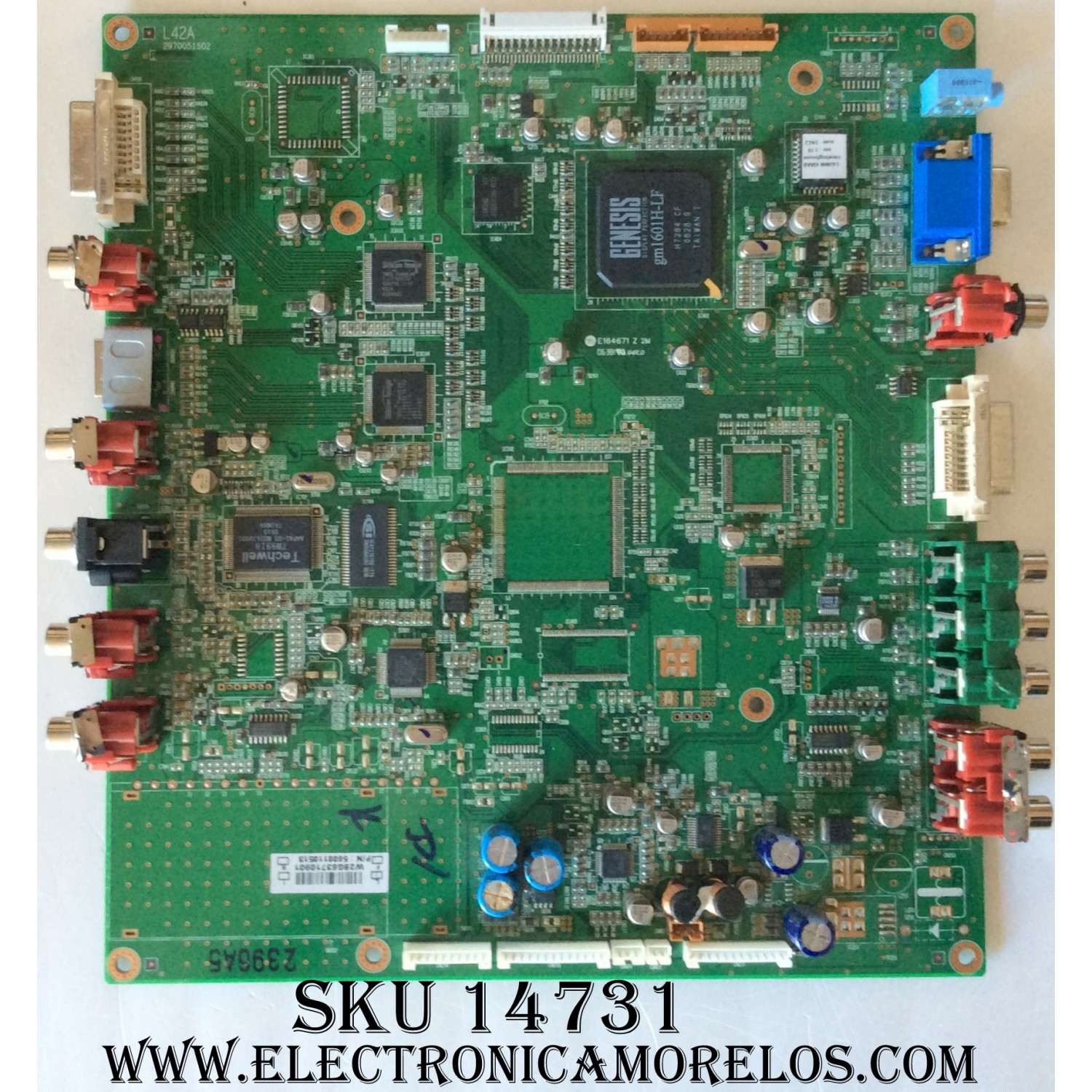 MAIN PARA TV WESTINGHOUSE / NUMERO DE PARTE 260102018580 / CV817-KH / 7.T817KH220000.0D0 / PANEL HK430WLEDM-JH4KH / DISPLAY PT430GT01-3 / MODELOS WR43UX4210 / WR43UX4212 / WR43UT4212