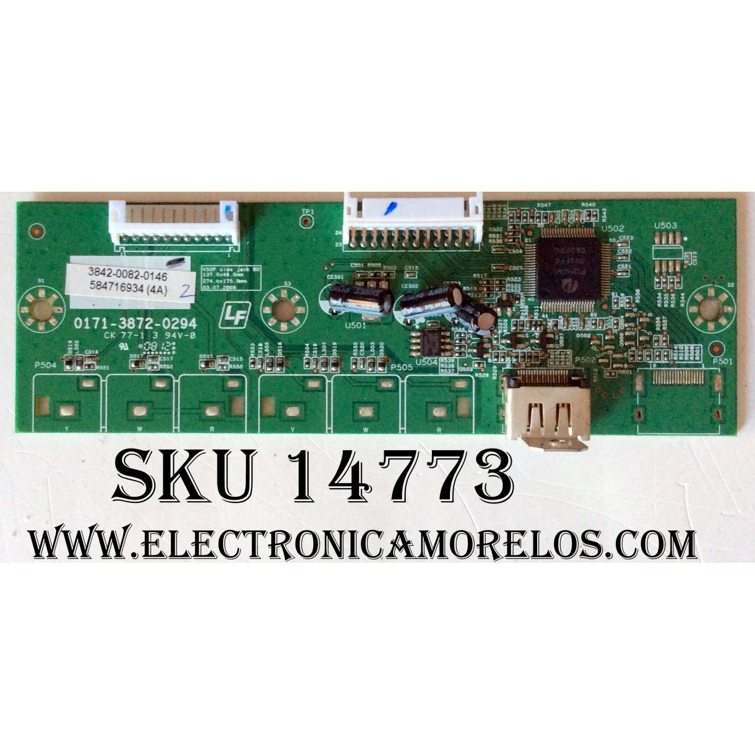 TARJETA DE HDMI / VIZIO 3842-0082-0146 / 0171-3872-0294 / 584716934(4A) / MODELO VP422HDTV10A	