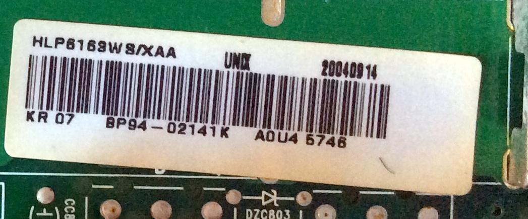 FUENTE DE PODER / SAMSUNG BN94-02141K / BP41-00131B / REV:0.8 / SUSTITUTAS BP94-02141H / BP94-02141A / MODELOS HLP4663WS/ XAA 0001 /HLP4663WX / XAA / HLP5063WS / XAA 0001 / HLP5063WX / XAA / HLP5063WX / XAC 0003 / HLP5063WX / XAC OM03 - Imagen 3