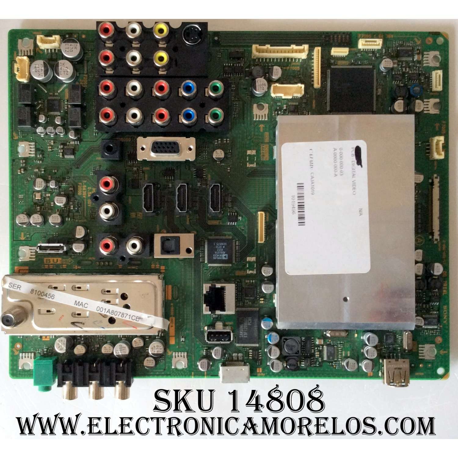 MAIN / SONY 0-000-000-03 / A-0000-000-A / 001A807871CB / 8100456	