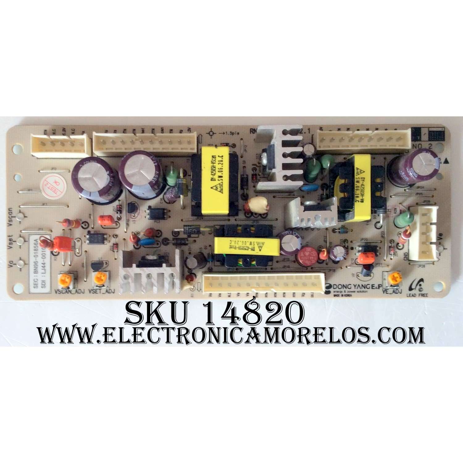 FUENTE DE PODER / SAMSUNG BN96-01856A / LJ44-00105A / RNAA00294 / REV:2.1 / MODELO HP-S4233	