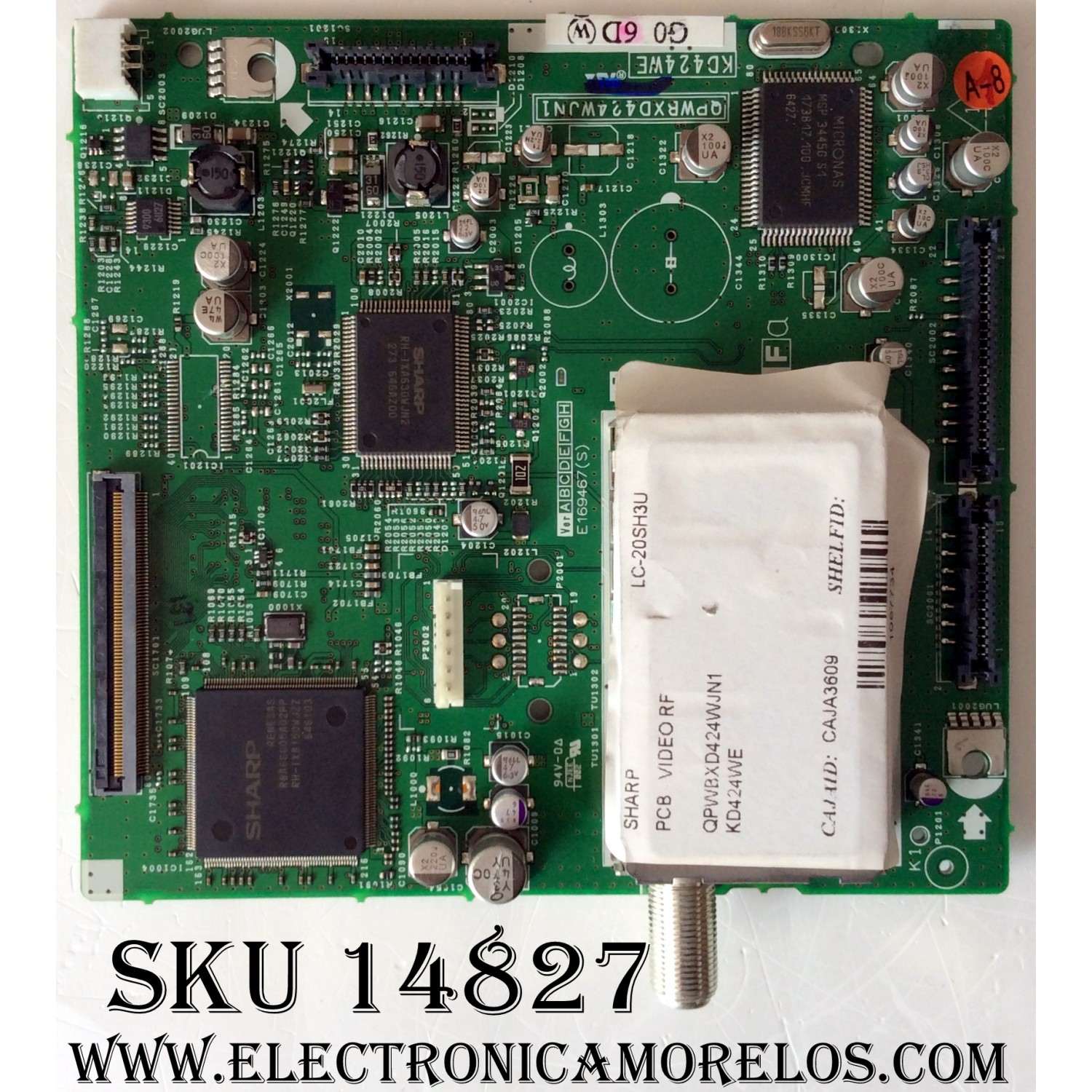 MAIN DIGITAL / SHARP DUNTKD424FMF6 / KD424WE / QPWBXD424WJN1 / PANEL LK197V3GZ91 / MODELO  LC-20SH4U