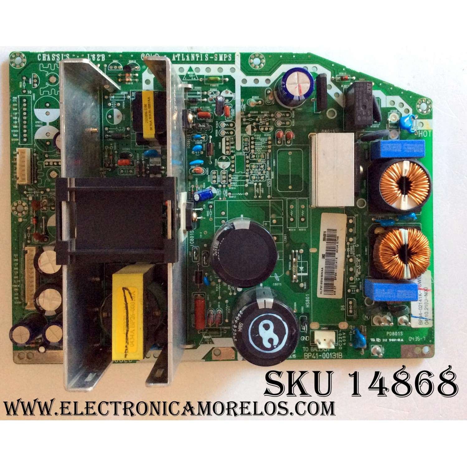 FUENTE DE PODER / SAMSUNG BN94-02141K / BP41-00131B / REV:0.8 / SUSTITUTAS BP94-02141H / BP94-02141A / MODELOS HLP4663WS/ XAA 0001 /HLP4663WX / XAA / HLP5063WS / XAA 0001 / HLP5063WX / XAA / HLP5063WX / XAC 0003 / HLP5063WX / XAC OM03