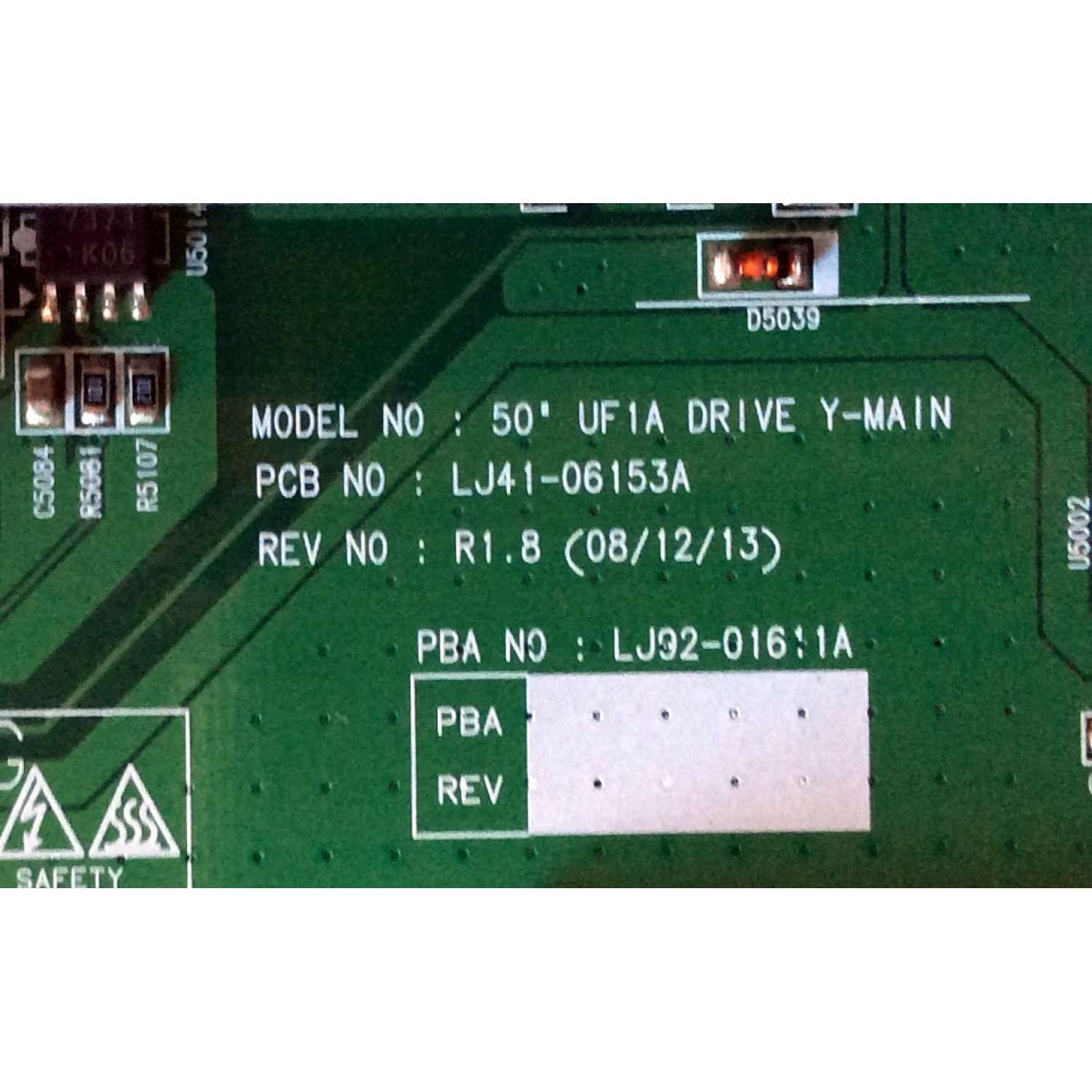 Y-MAIN / SAMSUNG LJ92-01611A / LJ41-06153A / 611A / REV 1.8 / VERSION A1 / MODELOS  PN50B560T  / PN50B540S3F  / PN50A550S1 / PN50A530S2F / PN50A510P3F  / PH50KPFLBF  / PN50B560T5F /  PN50B530S2F  / PN50A650T1F  / PN50A550S1F / PL50B530S2F / PN50B650S1  - Imagen 2