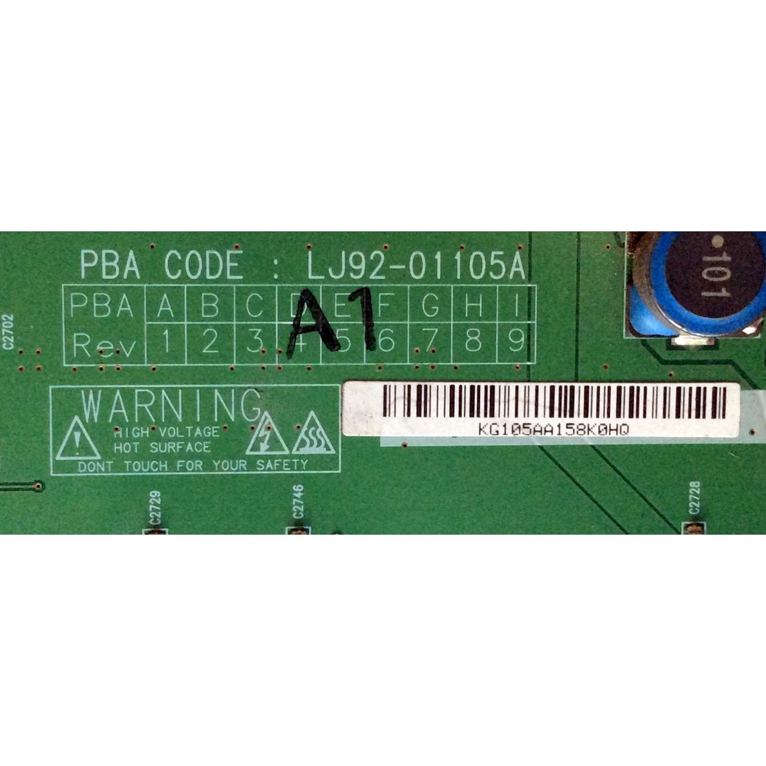 G-BUFFER / SAMSUNG LJ92-01105A / LJ41-02448A /  105A A1 / 996500030027 / BN96-02030A / PANEL S50HW-XB03 / MODELOS HPR5012X/XAA / HPR5052X/XAA / HPR5072AX/XAA 0001 / HPR5072BX/XAA 0001 / 50PF7320A/37 / 50PF9630A/37 - Imagen 3