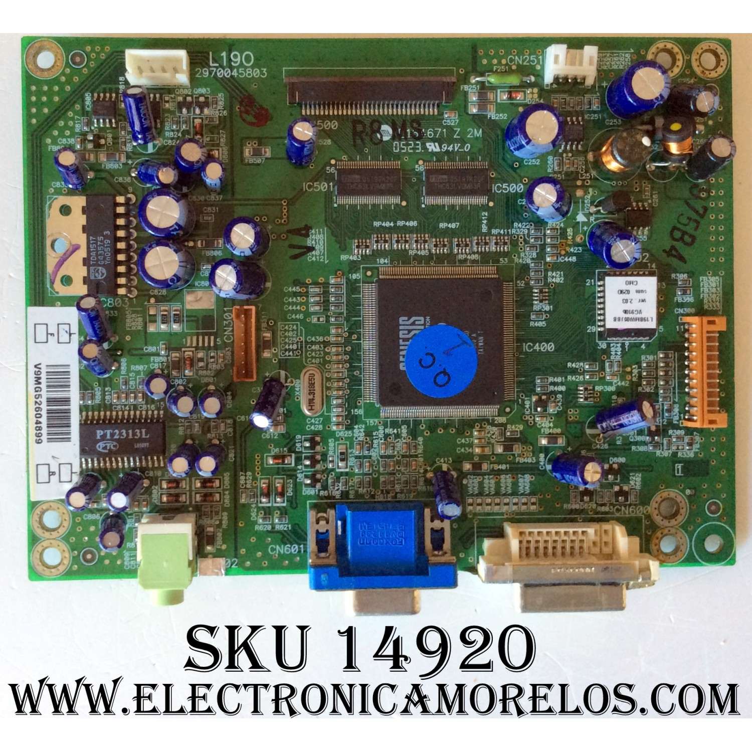 MAIN DIGITAL / WESTINGHOUSE  L19O / 2970045803 / VER:2.03 / MODELO L19BMW05JBB 