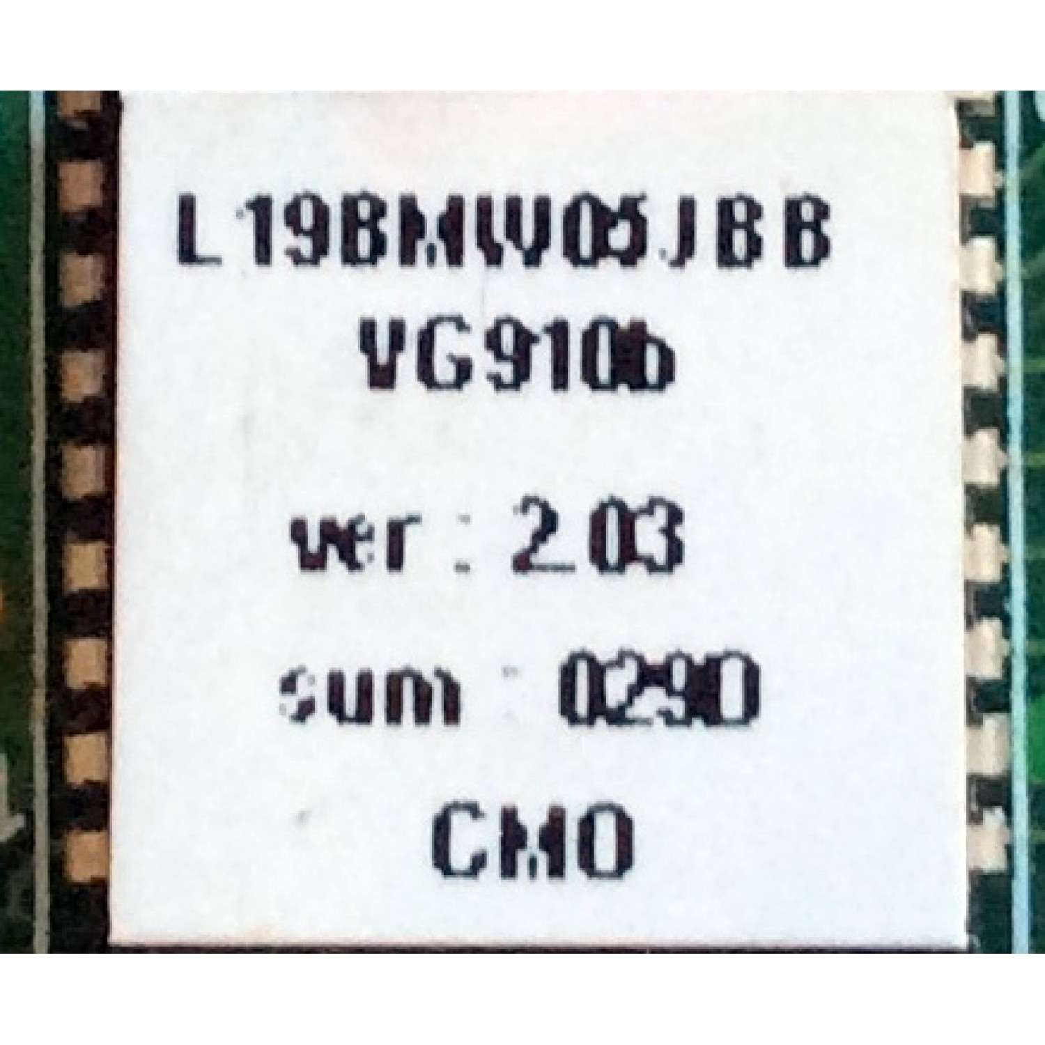 MAIN DIGITAL / WESTINGHOUSE  L19O / 2970045803 / VER:2.03 / MODELO L19BMW05JBB  - Imagen 2