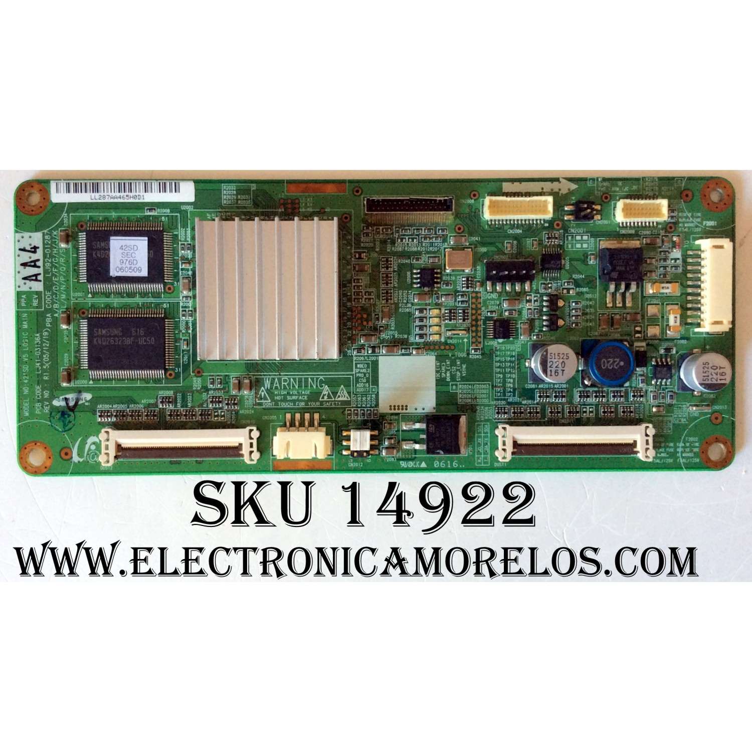 MAIN LOGICA / SAMSUNG LJ92-01287A / REV:R1.5 / AA4 / 287AA4 / LJ41-03136A 
