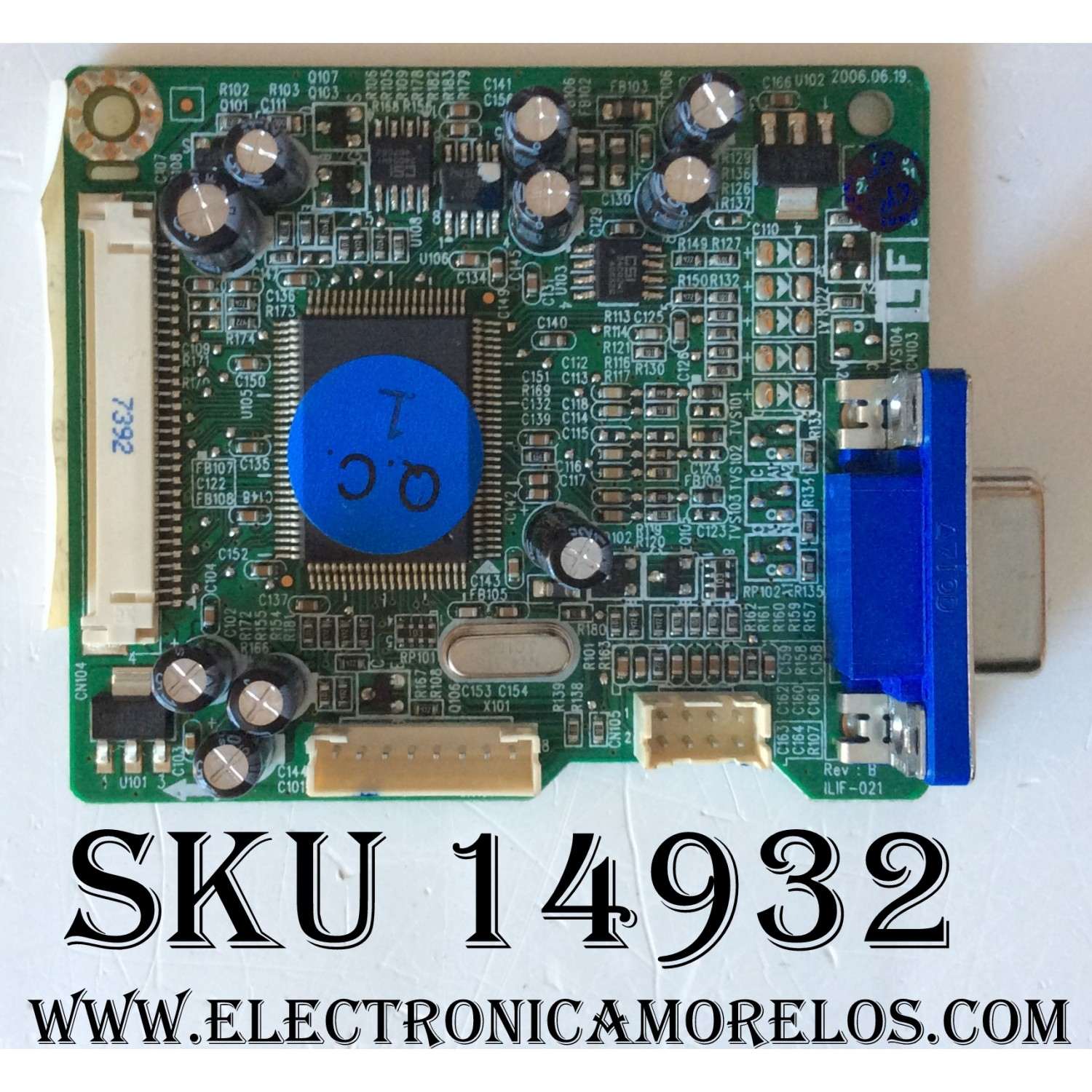 MAIN DIGITAL / VIEWSONIC 790681300C00R / 490681300100R / MODELO VA703B / PANEL SVA170SX01TB