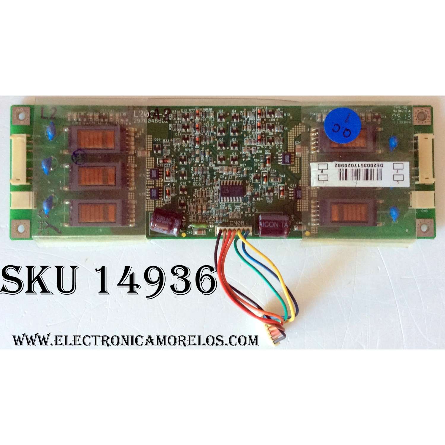  BACKLIGHT INVERTER / LG 2970046602 / L20C-3 / PANEL LM201U04-A3 / MODELO VP201B / VLCDS26064-2W