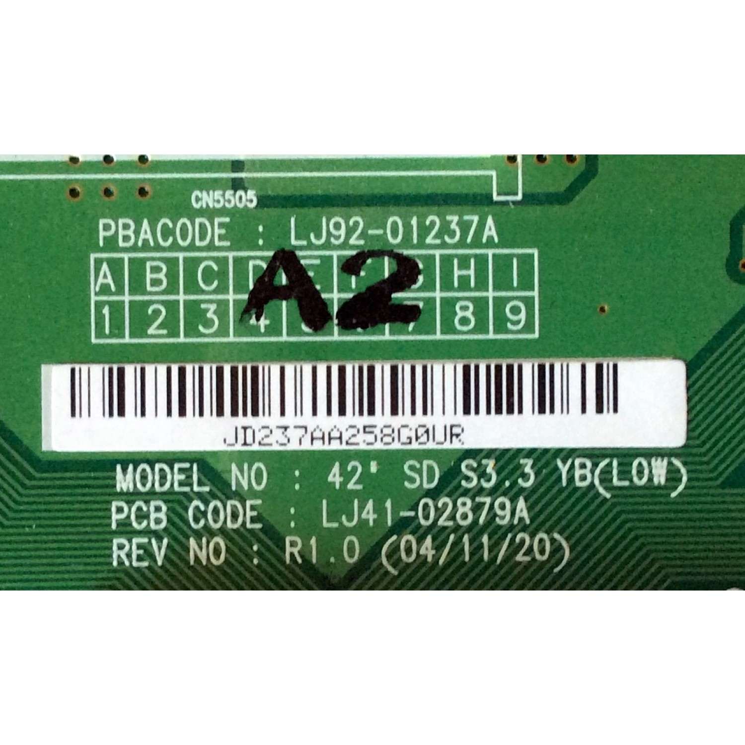 BUFFER / ILO 996500030136 / LJ92-01237A / LJ41-02879A / A2 / REV:R1.0 / 237AA2 / PANEL S42SD-YD05 / MODELOS P42B2KH / 42MF130A/37 / MX-42VM11 P4202YD05 / PLA-4205	 - Imagen 2