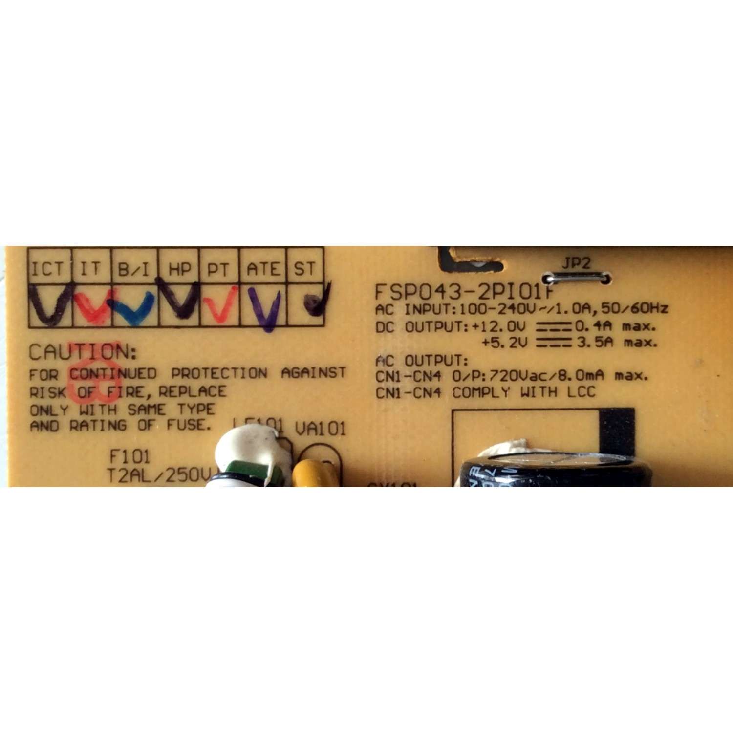 FUENTE / BALASTRA / VIEWSONIC FLX00011568-100 / FSP043-2PI01F / 3BS014997100GP	 - Imagen 3