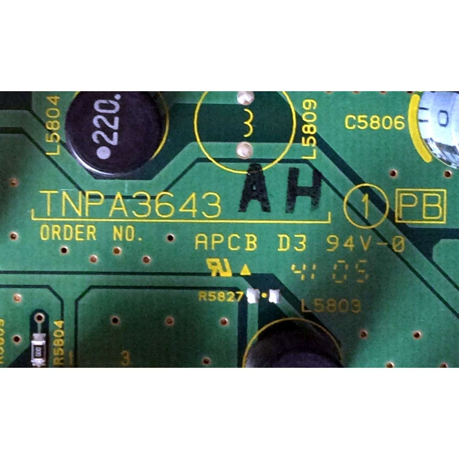 PLACA DE AUDIO / PANASONIC TNPA3643AH / EL5N18B / MODELO TH-42PX500U - Imagen 2