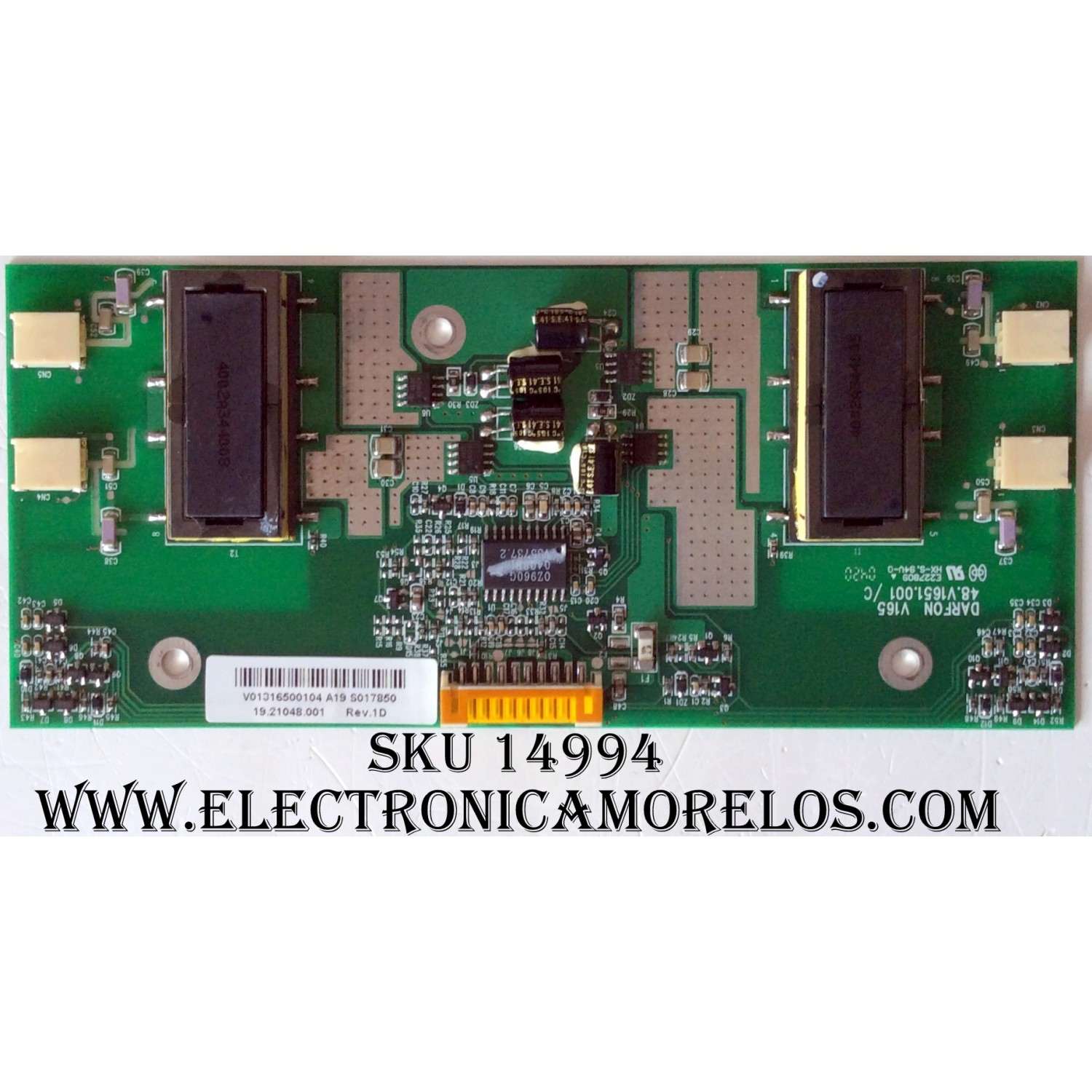 BACKLIGHT INVERTER / GATEWAY / 19.21048.001 / 48.V1651.001/C  / REV:1D / MODELO PROFILE+5