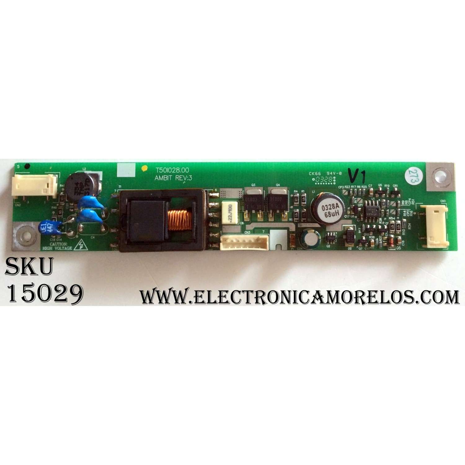 BALASTRA / DELL 313818873472 / T50I028.00 / REV: 3 / MODELO E151FPP	