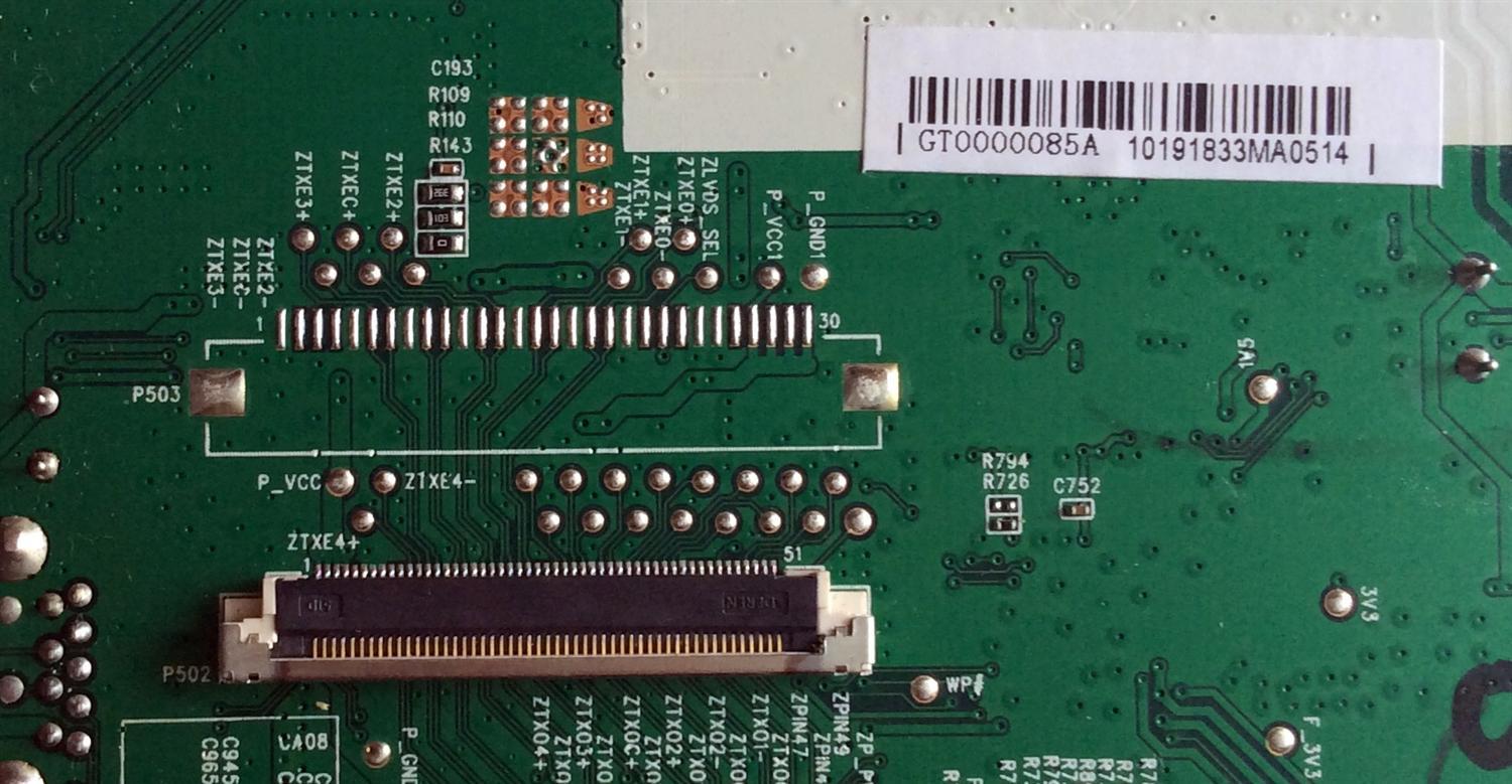 MAIN / FUENTE (COMBO) / TCL V8-UX38001-LF1V025(L1) / GT0000085A / 40-UX38M0-MAD2HG / UX38M0 / MODELO 40FS3800TJAA / PANEL LVF400SS0T E6	 - Imagen 2