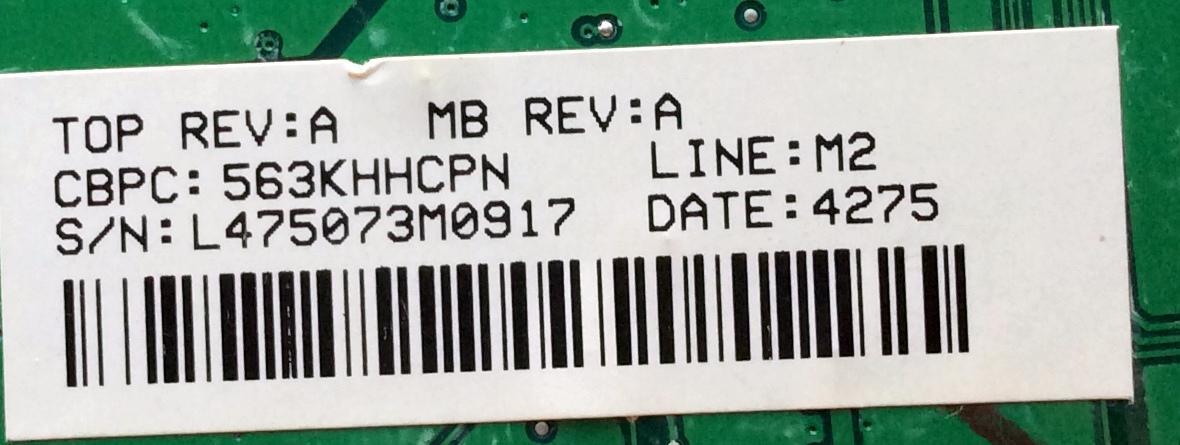 MAIN DIGITAL / CBPC563KHHCP / 715L1066-1A-ST / 563KHHCPN / REV:A	 - Imagen 4
