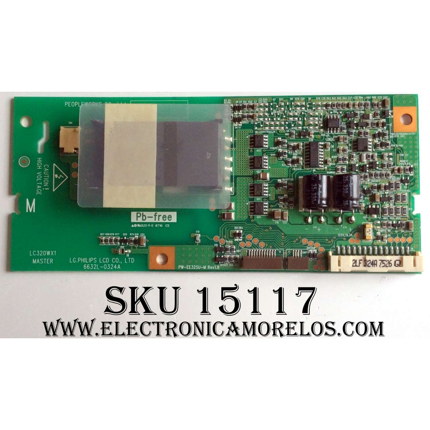 BACKLIGHT INVERTER MASTER / 6632L-0324A / PW-EE32SU-M / MODELO 32LB9D-UA / PANEL LC320WX1-SLA1