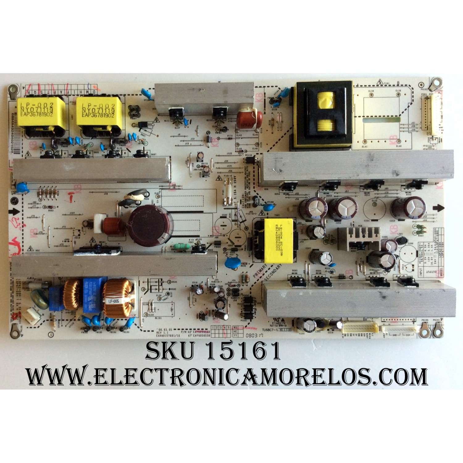 FUENTE DE PODER / LG EAY40505302 / EAX40157601/16 / REV:1.1 / MODELO 47LG70-UG	