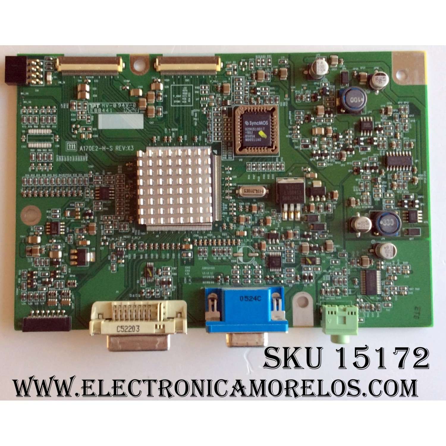 MAIN / VIEWSONIC 35-D000352 / A170E2-H-S / REV:X3 / MODELO VA712B	
