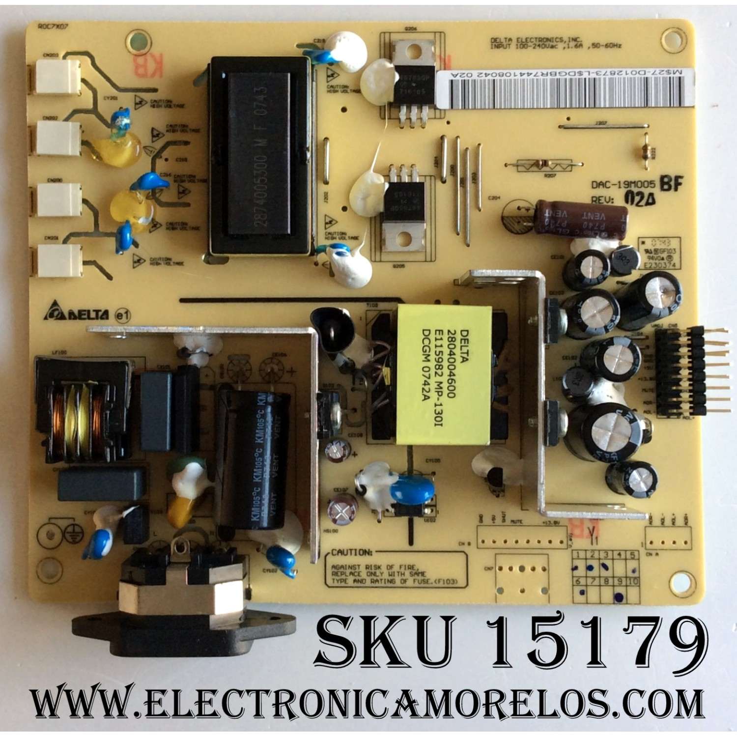 FUENTE / BALASTRA / WESTINGHOUSE 27-D012873 / DAC-19M005 / REV:02A / MODELO L2210NW / PANEL A220Z5	